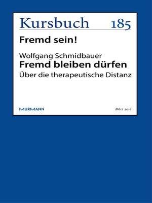 cover image of Fremd bleiben dürfen
